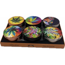 Clickit 75MM Metal Grinder Assorted Colors MG-100 (6ct)
